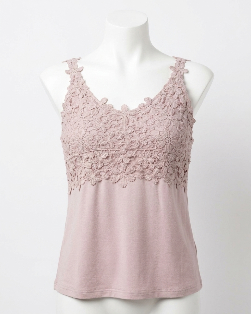 NEW GRACE AND LACE floral lace tank top in dusty pink